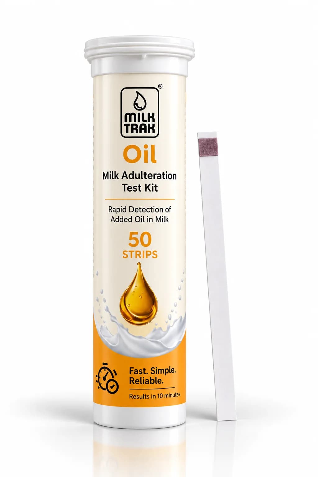 MilkTrak added vegetable oil detection strip bottle